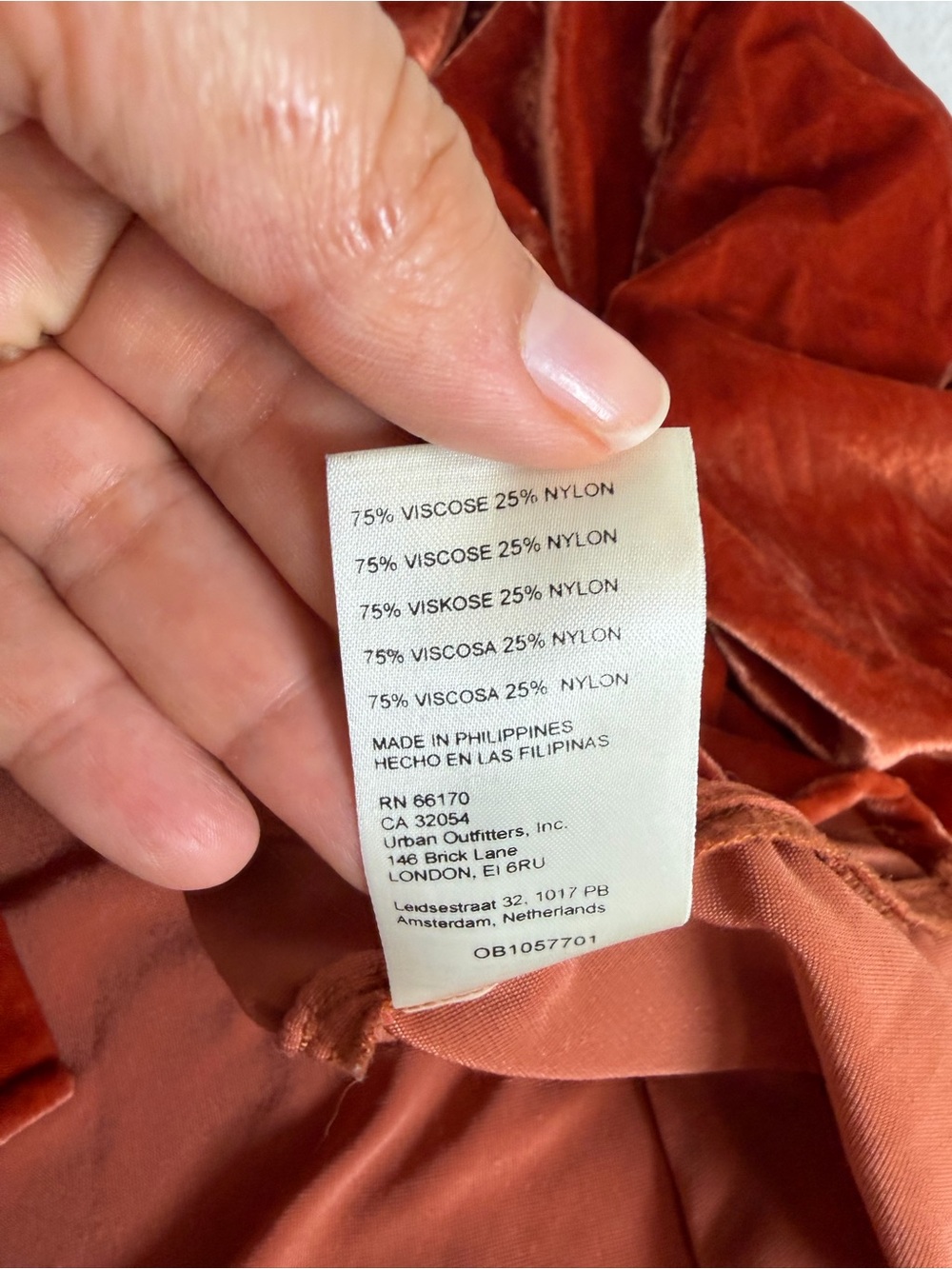 Pilcro by Anthropologie  Rust Velvet Button-Front Shirt - Women's Size Small - Picture 9 of 15